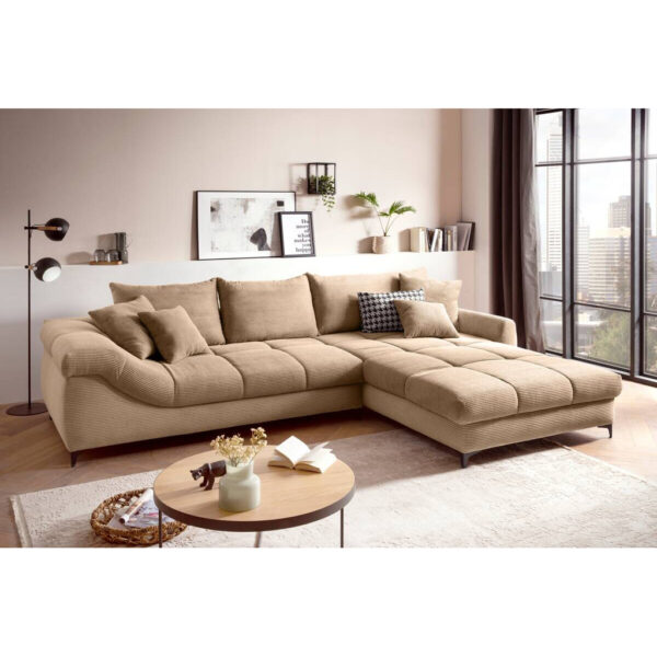 POCO Ecksofa taupe Microfaser B/H/T: ca. 332x96x227 cm POCO Ecksofa taupe Microfaser B/H/T: ca. 332x96x227 cm