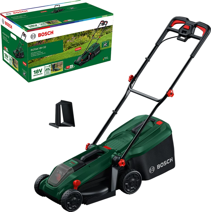 Bosch Rotak 18V – 32 Akku – Rasenmäher solo Akku – Rasenmäher ohne Akku und Ladegerät
