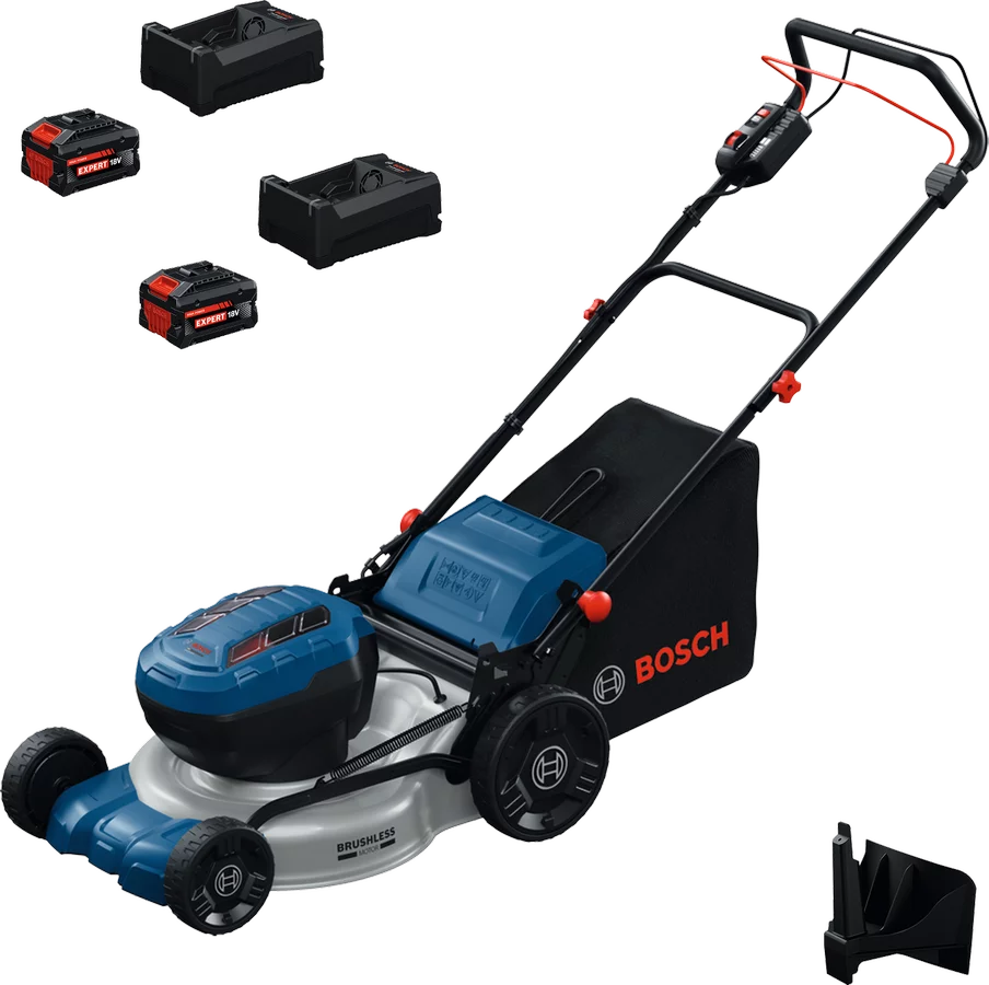 Bosch GRA18V2 – 46SP Akku – Rasenmäher Kit inkl. Zubehör Akku – Rasenmäher inkl. 2 Akkus und Ladegerät