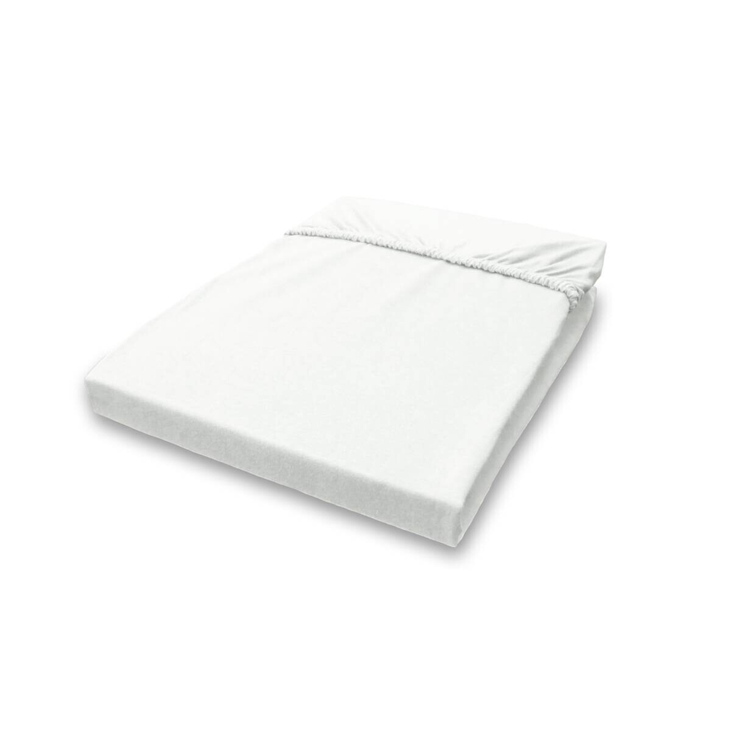 POCOline Jersey Spannbetttuch weiß Baumwolle B/H/L: ca. 100x28x200 cm