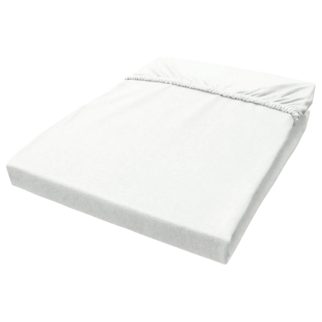 POCOline Jersey Spannbetttuch weiß Baumwolle B/H/L: ca. 150x28x200 cm