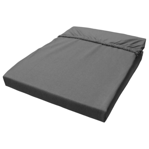 POCOline Jersey Spannbetttuch Graphit Baumwolle B/H/L: ca. 100x28x200 cm