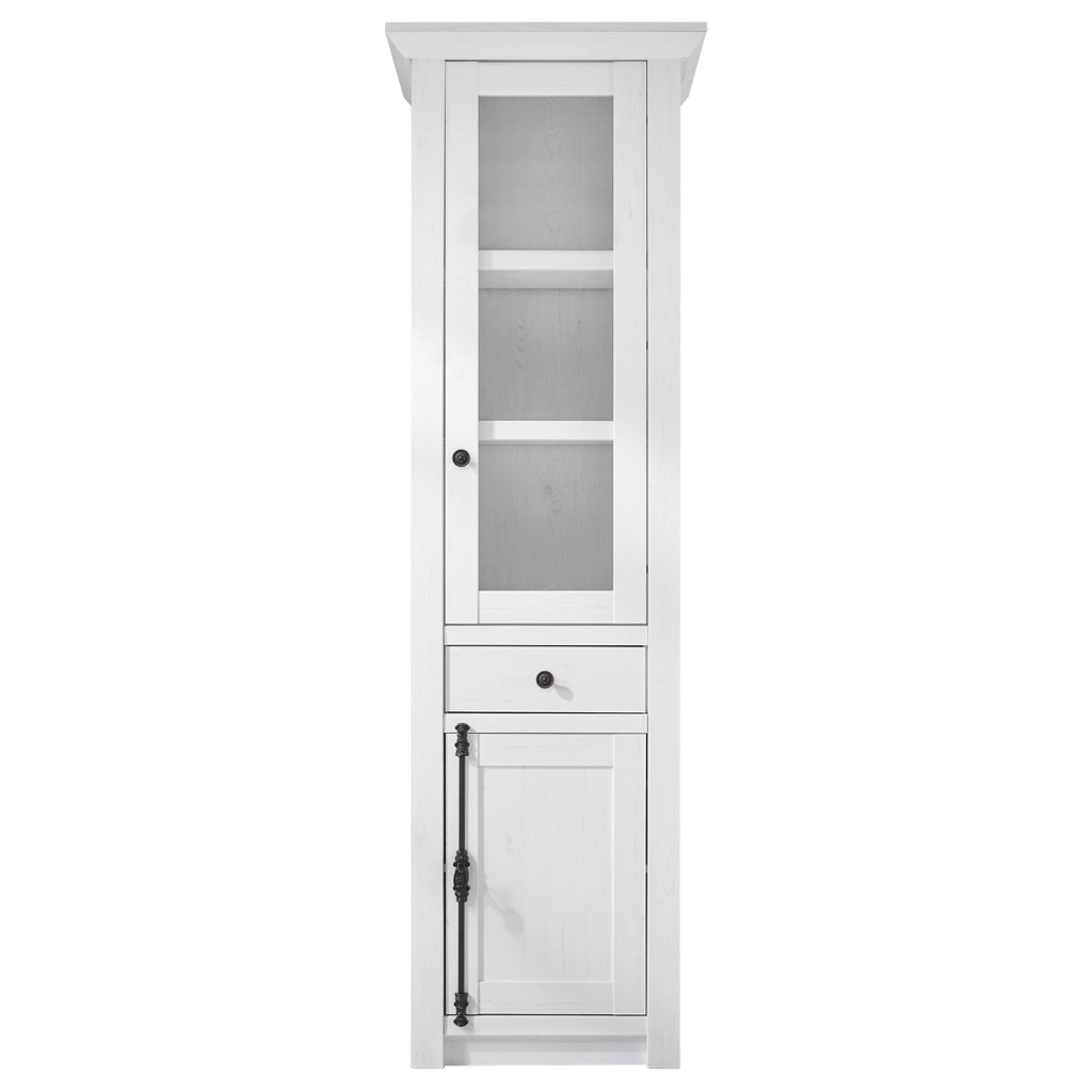 Vitrinenschrank Westerland
weiß Pinie Nachbildung B/H/T: ca. 63x207x45 cm