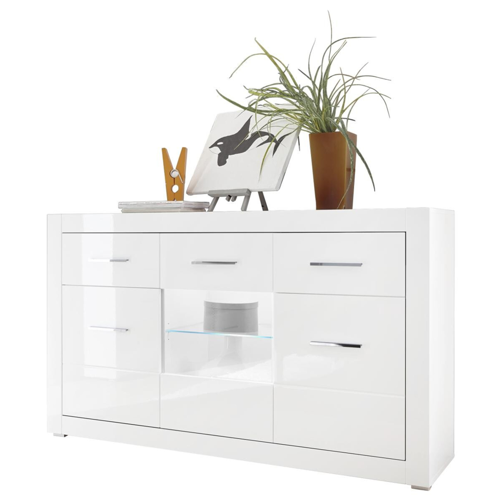 POCO Sideboard Bianco weiß weiß Hochglanz B/H/T: ca. 164x97x42 cm