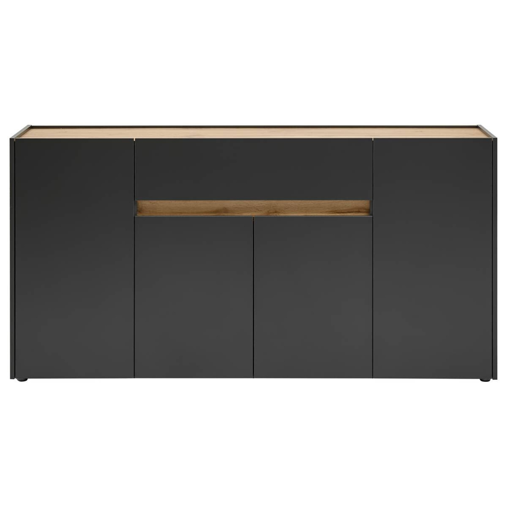 POCO Sideboard City Eiche Wotan Nachbildung anthrazit B/H/T: ca. 170x84x40 cm