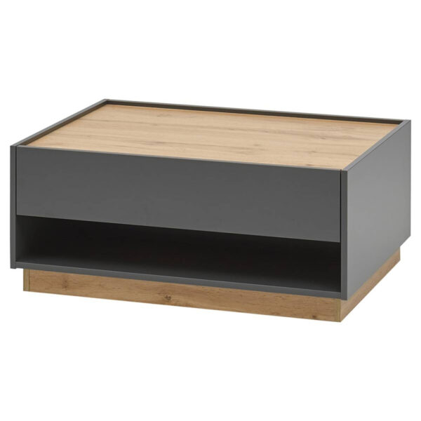 POCO Couchtisch City Eiche Wotan Nachbildung anthrazit B/H/T: ca. 90x38x60 cm
