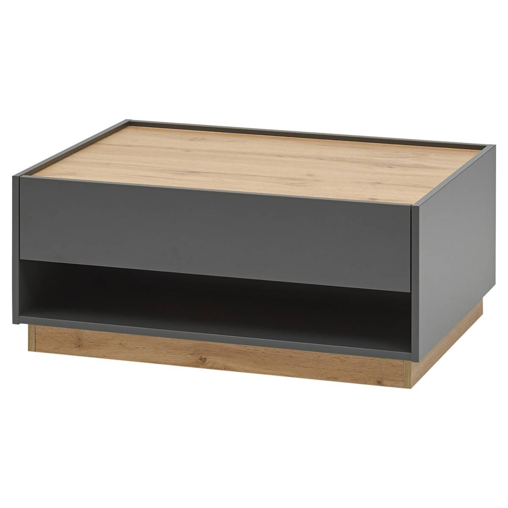 POCO Couchtisch City Eiche Wotan Nachbildung anthrazit B/H/T: ca. 90x38x60 cm