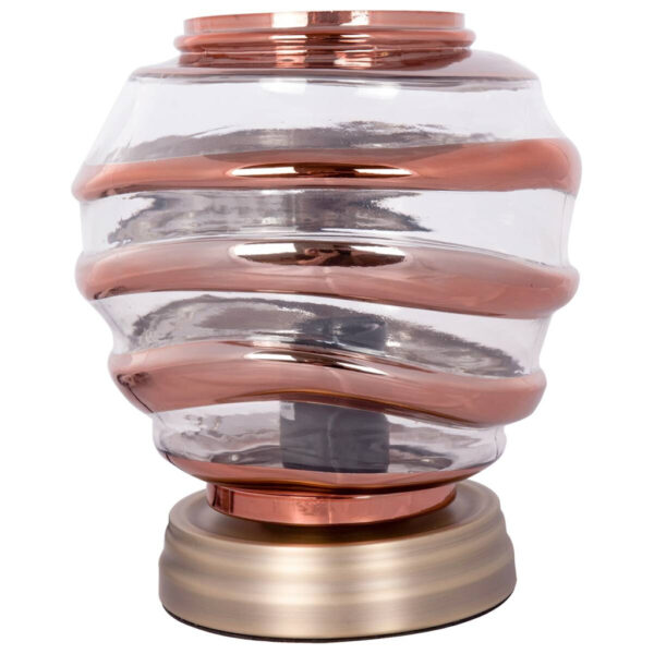 4056216559470 Kayoom Tischleuchte Aladin III 720
Kupfer champagner Glas Kupfer B/H: ca. 22x22 cm E27 1 Brennstellen