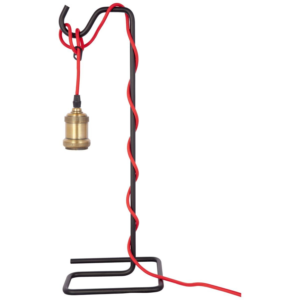 Kayoom Tischleuchte Tischleuchte_Musium 810
schwarz rot gold Eisen B/H/T: ca. 18x49x18 cm E27 1 Brennstellen