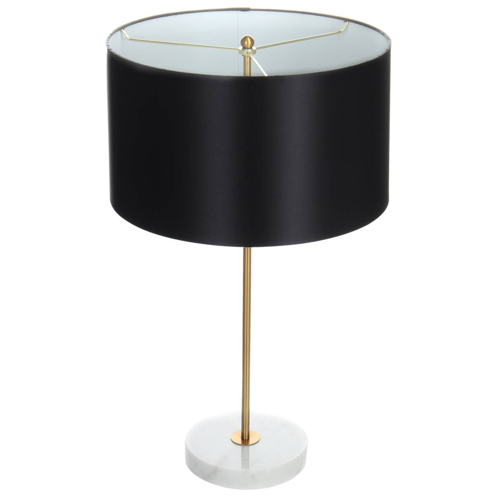 Kayoom Tischleuchte Piona 110
weiß gold schwarz Stoff Metall B/H/T: ca. 35x65x35 cm E27 1 Brennstellen