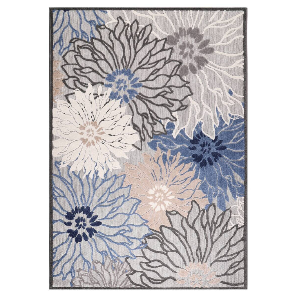 Sanat Outdoorteppich FLORAL grau B/L: ca. 120x170 cm