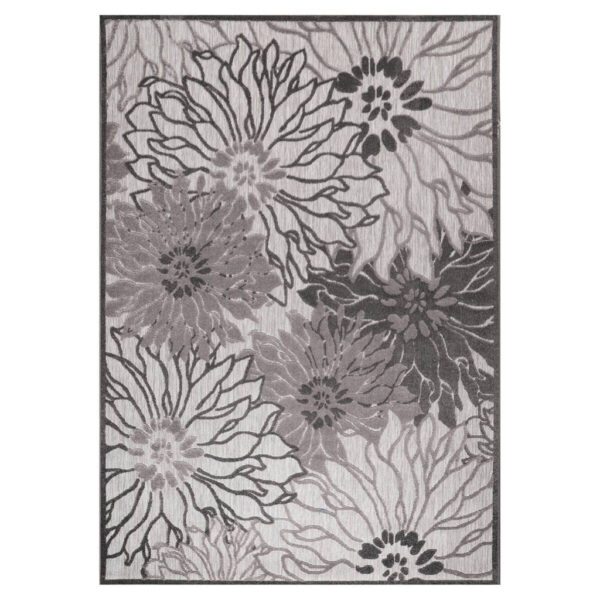 4057553041710-1 Sanat Outdoorteppich FLORAL
grau B/L: ca. 120x170 cm