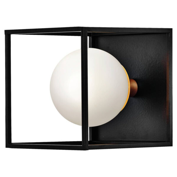 4058075756908 LEDVANCE Badezimmer-Wandleuchte Square
schwarz weiß Metall Glas B/H/L: ca. 15x17,5x15 cm G9