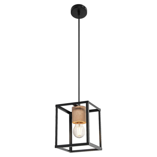 LEDVANCE Pendelleuchte Nairobi
schwarz Metall Holz B/H/L: ca. 17x135x17 cm E27 1 Brennstellen