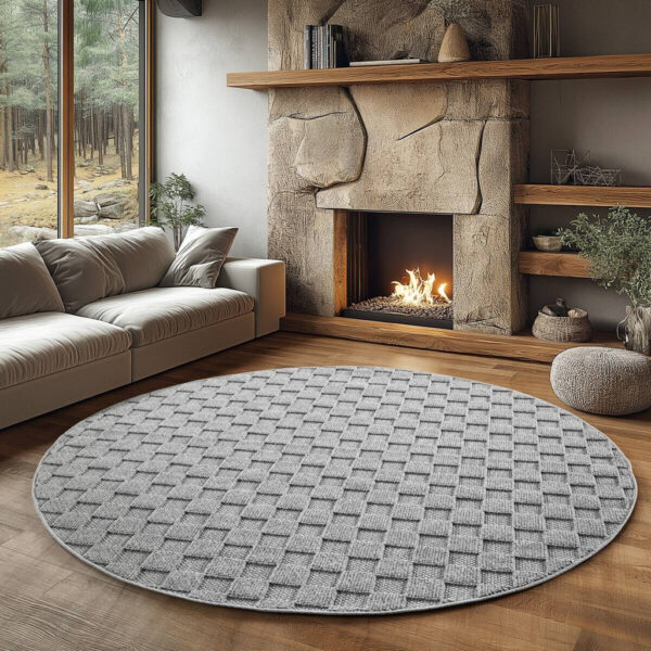 Ayyildiz Kurzflorteppich HELIX
silber B/H/L: ca. 160x0,7x160 cm