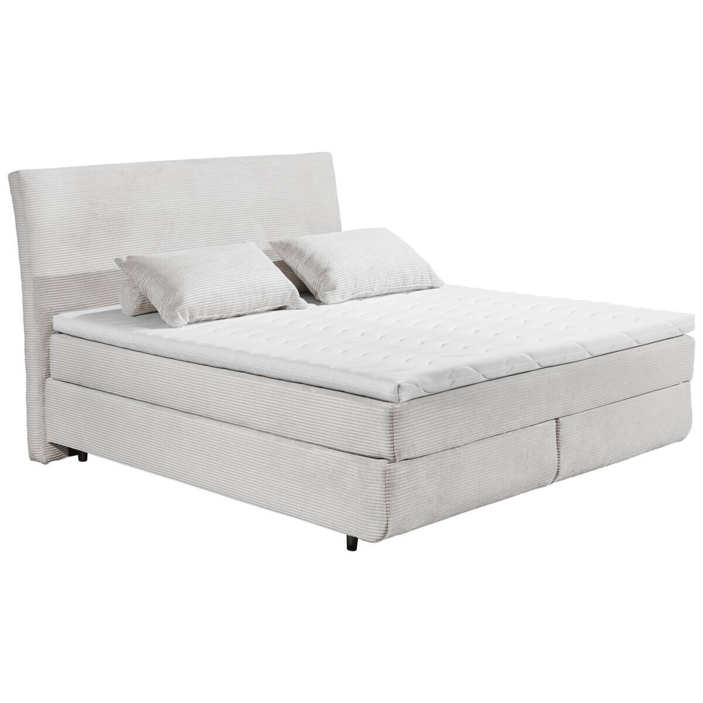 POCO Boxspringbett Marbella Silbergrau Liegefläche B/L: ca. 180x200 cm