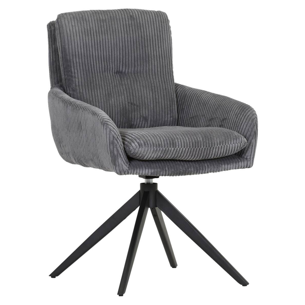 POCO Drehstuhl Olmo anthrazit Kord B/H/T: ca. 60x89x69 cm