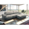 POCO Ecksofa mit Bettfunktion grau Microfaser B/H/T: ca. 288x69x187 cm