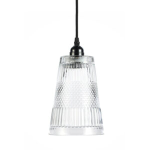 Kayoom Pendelleuchte schwarz transparent Glas B/H/L: ca. 14,5x25x14,5 cm E27 1 Brennstellen