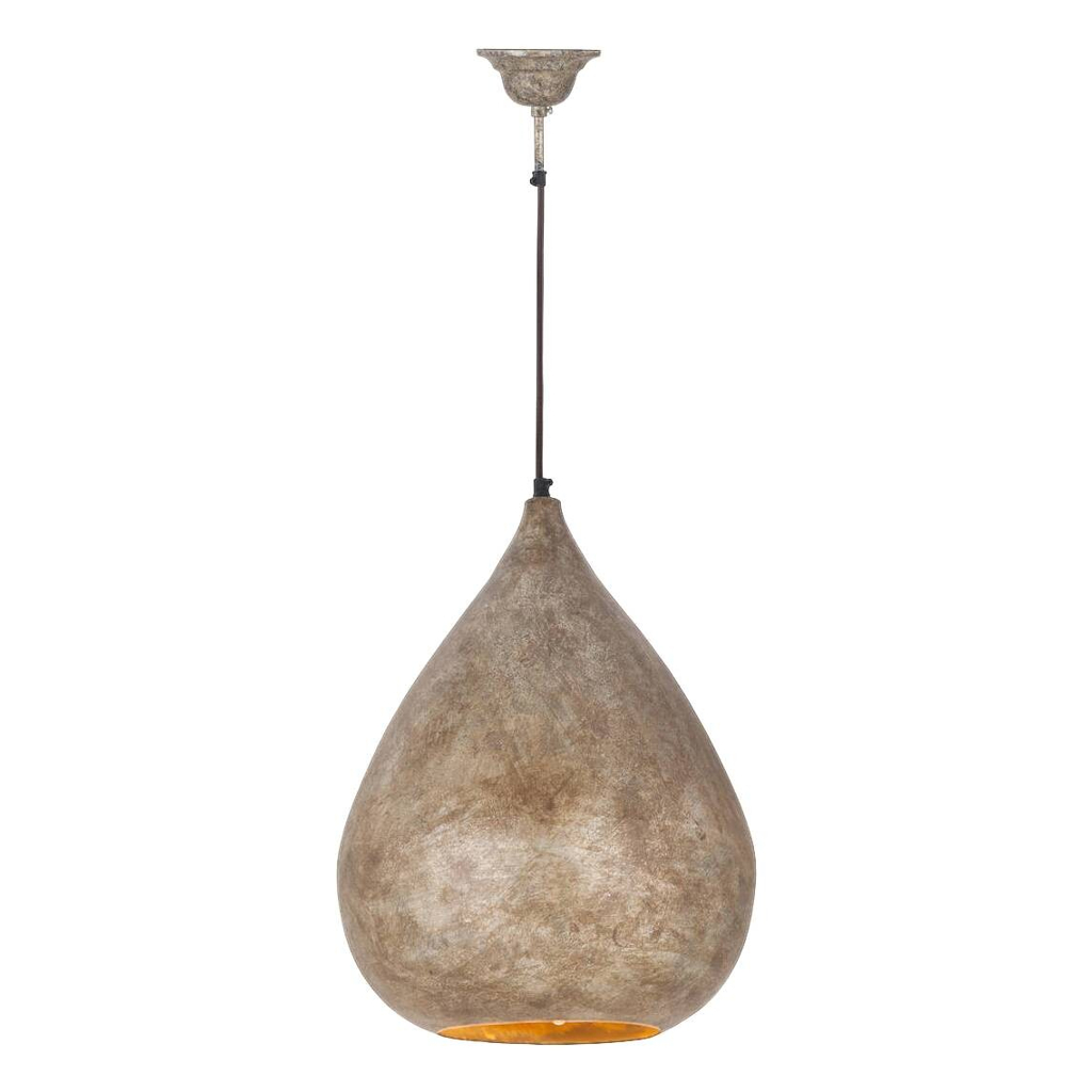 Kayoom Pendelleuchte Loft Style
champagner Eisen B/H/L: ca. 33x44x33 cm E27 1 Brennstellen