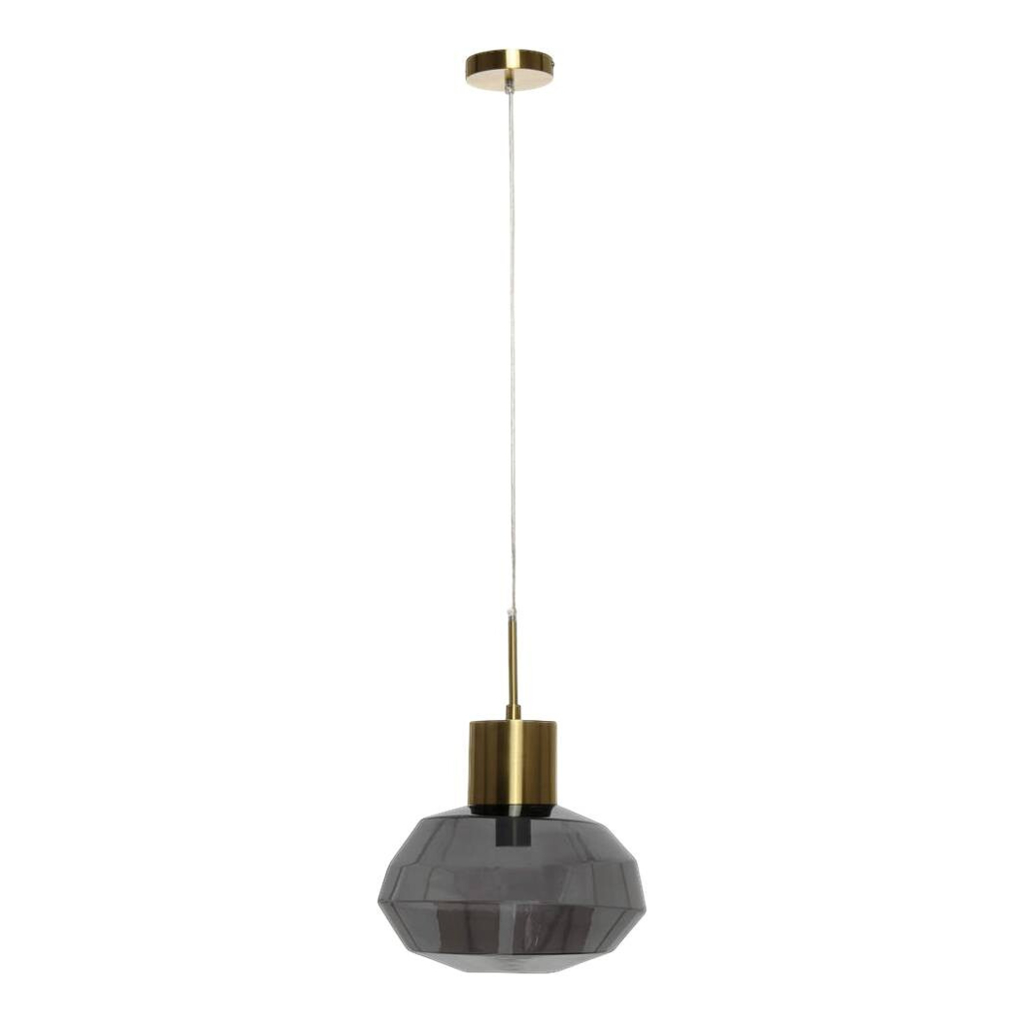 Kayoom Pendelleuchte Vince 125
grau Glas Eisen B/H/L: ca. 32x32x32 cm E27 1 Brennstellen