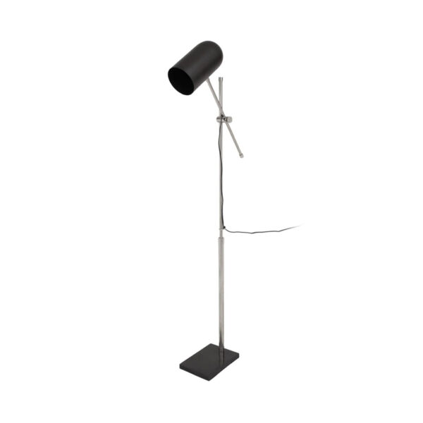 Kayoom Stehlampe
schwarz silber Stahl Marmor Eisen B/H/L: ca. 18x138x58 cm E27 1 Brennstellen