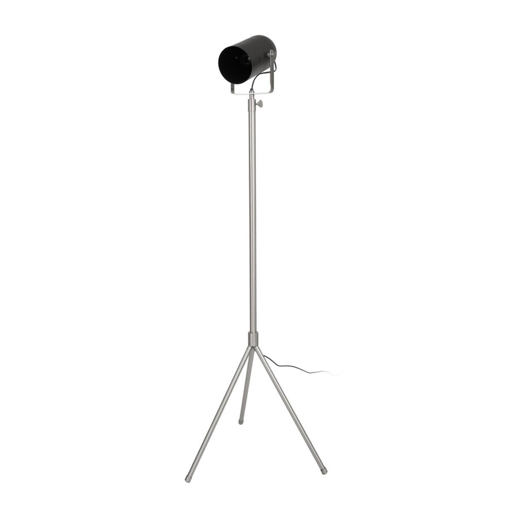 Kayoom Stehlampe
silber schwarz Stahl Eisen Messing B/H/L: ca. 57x195x27 cm E27 1 Brennstellen