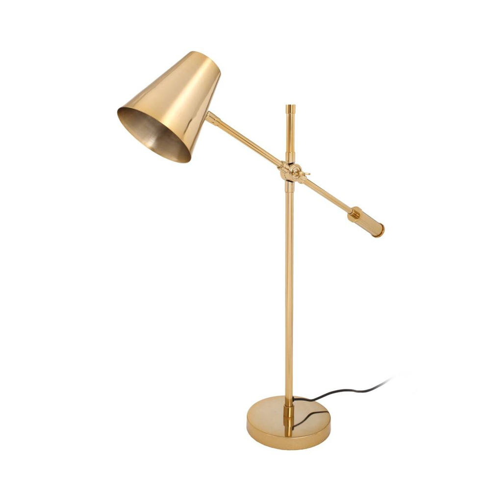 Kayoom Tischleuchte
gold Messing Stahl Eisen B/H/L: ca. 18x74x68 cm E27 1 Brennstellen