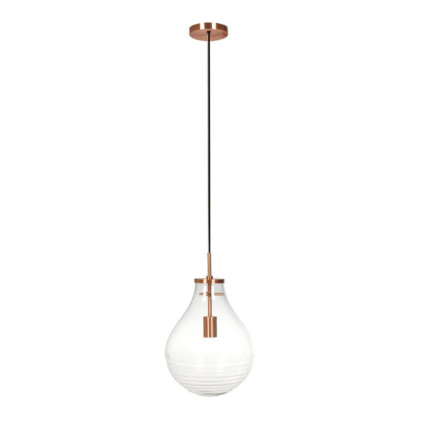 Kayoom Pendelleuchte
Kupfer transparent Glas Eisen B/H/L: ca. 29x38x29 cm E27 1 Brennstellen