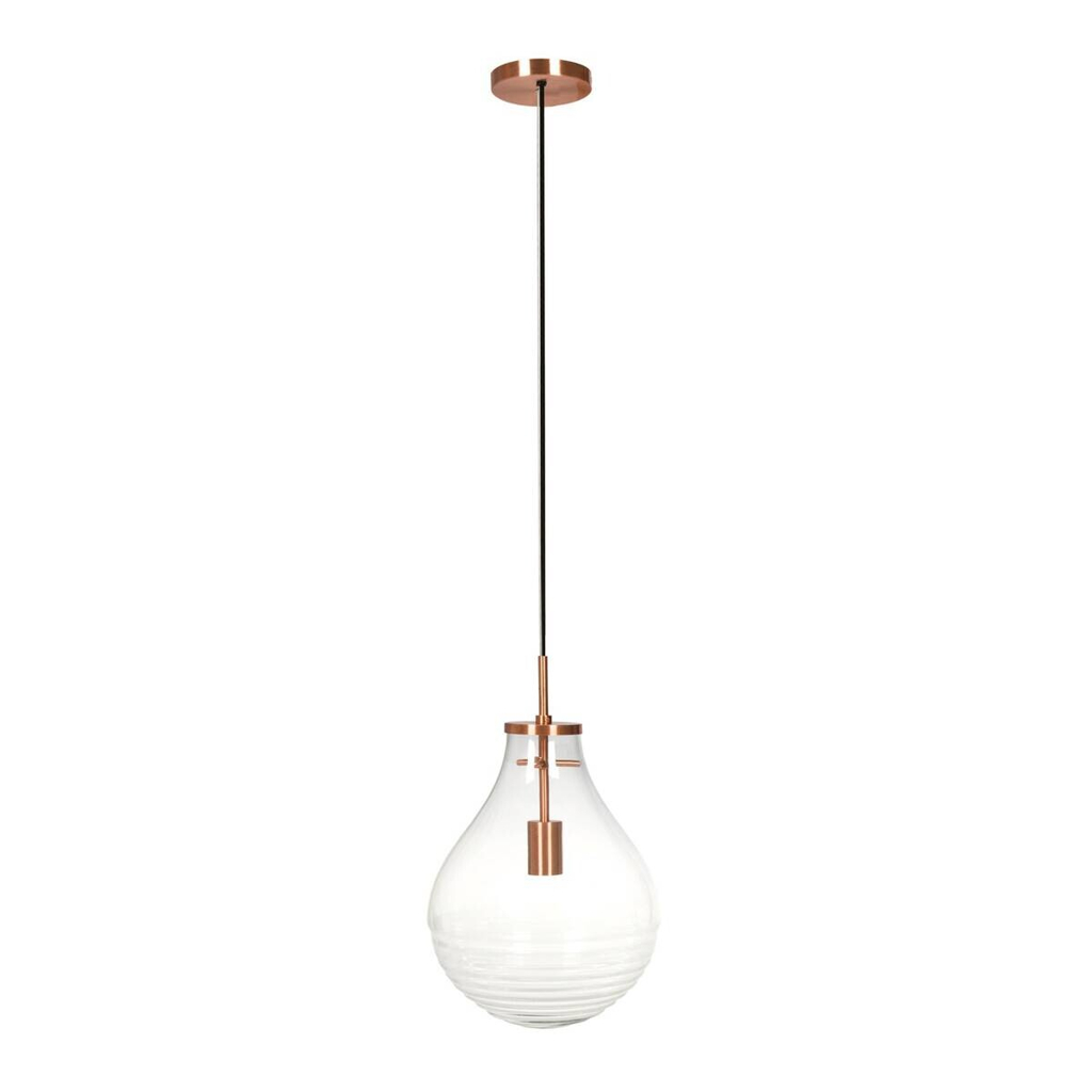 Kayoom Pendelleuchte
Kupfer transparent Glas Eisen B/H/L: ca. 29x38x29 cm E27 1 Brennstellen