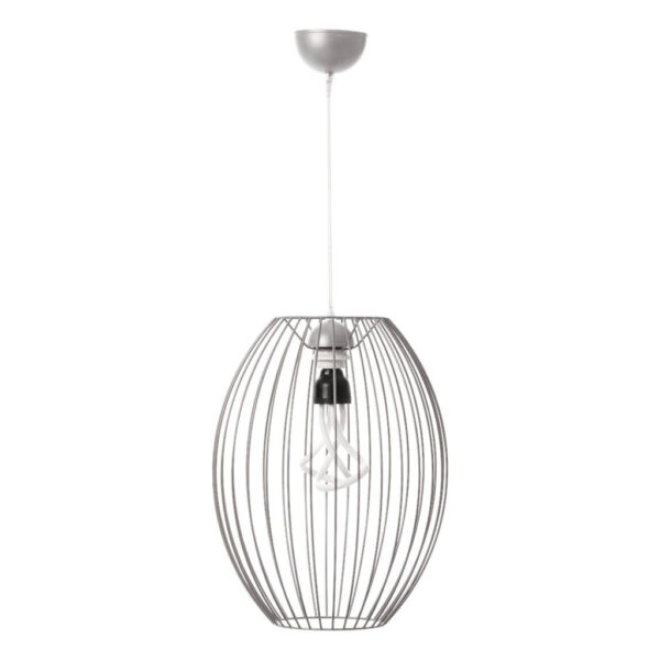 4063074902942 Kayoom Pendelleuchte Olivia 110
silber Eisen B/H/L: ca. 32x41x32 cm E27 1 Brennstellen
