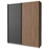 POCO Schwebetürenschrank Andorra Graphit B/H/T: ca. 200x216x65 cm