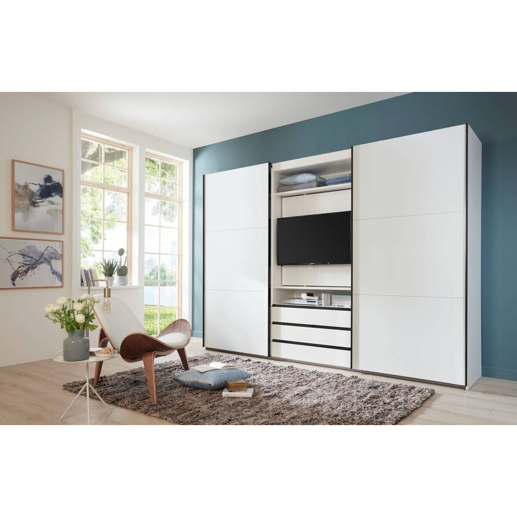 POCO Schwebetürenschrank Magic weiß B/H/T: ca. 300x216x65 cm