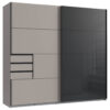 POCO Schwebetürenschrank Tilburg Sahara grau B/H/T: ca. 225x208x64 cm