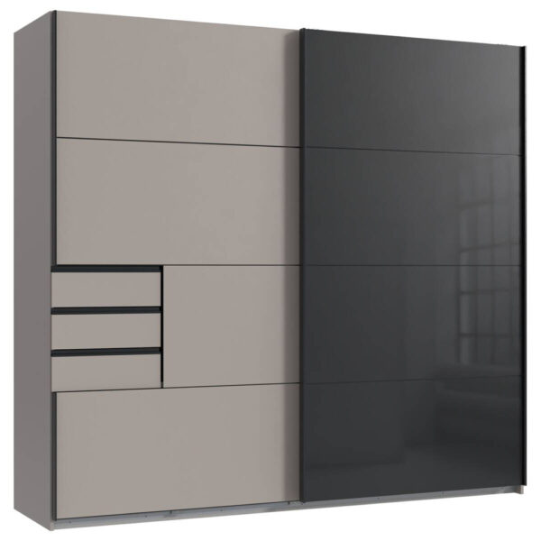 POCO Schwebetürenschrank Tilburg Sahara grau B/H/T: ca. 225x208x64 cm POCO Schwebetürenschrank Tilburg Sahara grau B/H/T: ca. 225x208x64 cm
