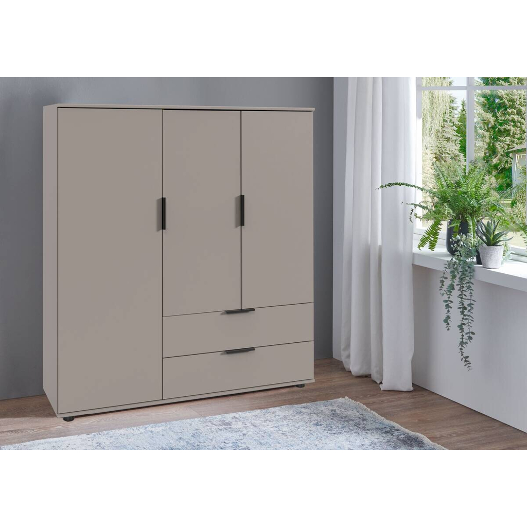POCO Kombikommode Easy Plus Black Sahara grau B/H/T: ca. 130x140x40 cm