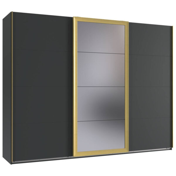 POCO Schwebetürenschrank Katar Graphit B/H/T: ca. 270x208x64 cm