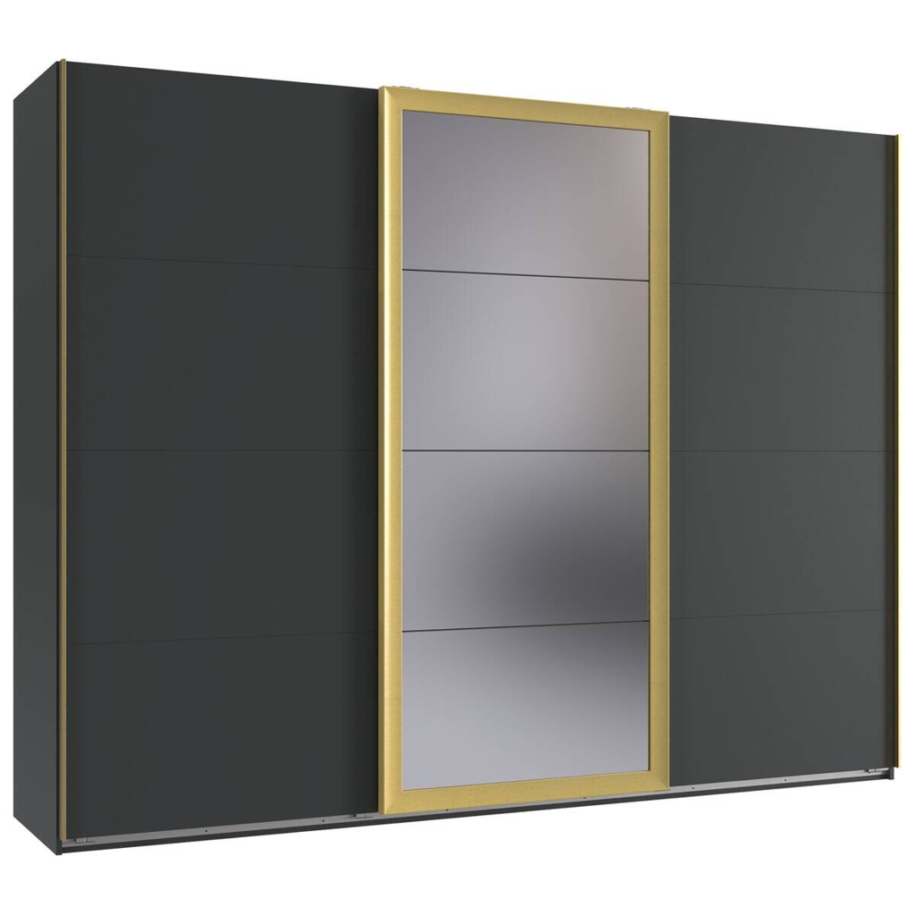 POCO Schwebetürenschrank Katar Graphit B/H/T: ca. 270x208x64 cm