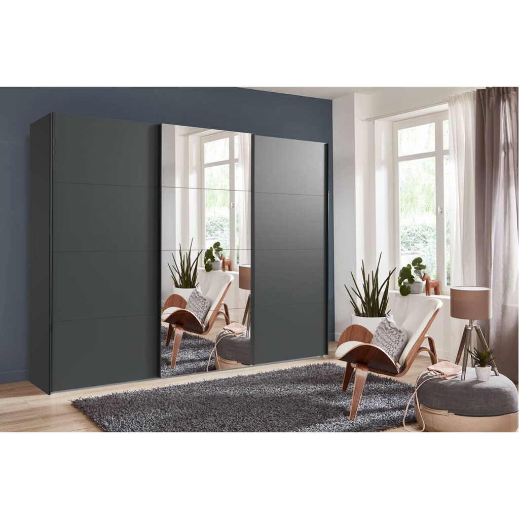 POCO Schwebetürenschrank Graphit B/H/T: ca. 313x236x65 cm