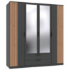 POCO Kleiderschrank Lübeck Graphit B/H/T: ca. 180x199x58 cm