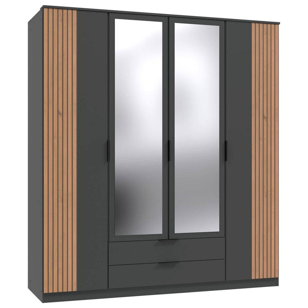 POCO Kleiderschrank Lübeck Graphit B/H/T: ca. 180x199x58 cm