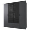 POCO Kleiderschrank Soest Graphit schwarz B/H/T: ca. 180x199x58 cm