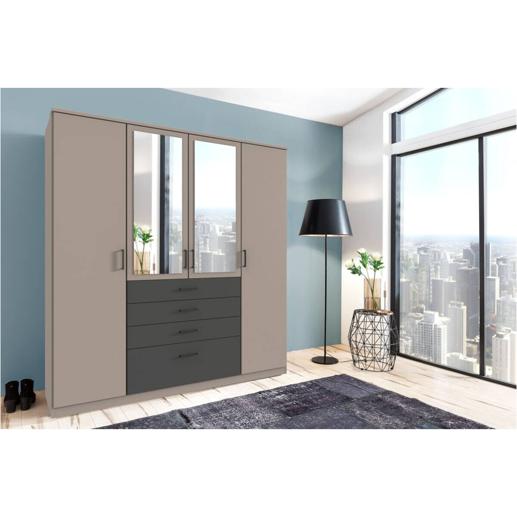 POCO Kleiderschrank Cottbus Sahara grau B/H/T: ca. 180x199x58 cm