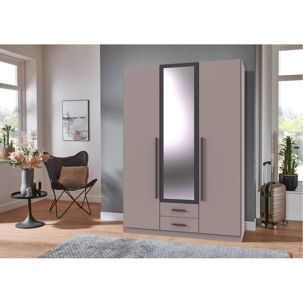 POCO Kleiderschrank Marburg Sahara grau B/H/T: ca. 135x198x58 cm