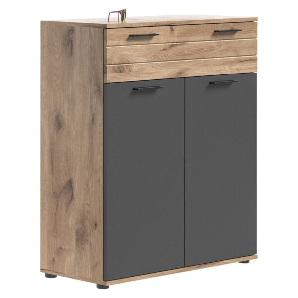 POCO Schuhkommode Mason Nox Oak Nachbildung dunkelgrau B/H/T: ca. 90x104x37 cm