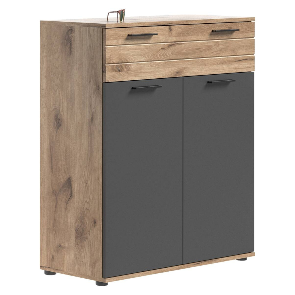 POCO Schuhkommode Mason Nox Oak Nachbildung dunkelgrau B/H/T: ca. 90x104x37 cm