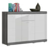 xonox.home Kommode SCOUT Rauchsilber Nachbildung weiß Hochglanz B/H/T: ca. 120x85x37 cm | 510761600