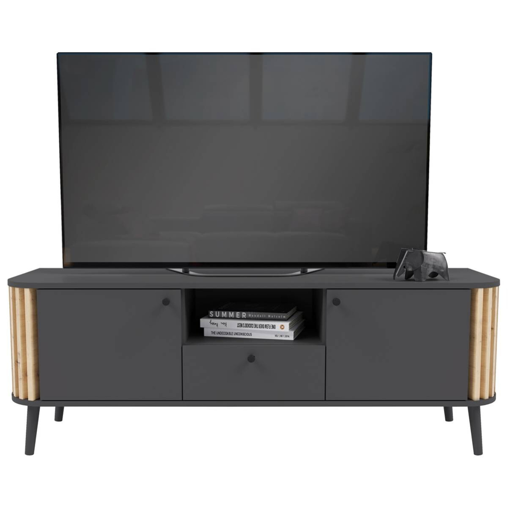 xonox.home Lowboard PURE grau Eiche Artisan Nachbildung B/H/T: ca. 138x50x40 cm