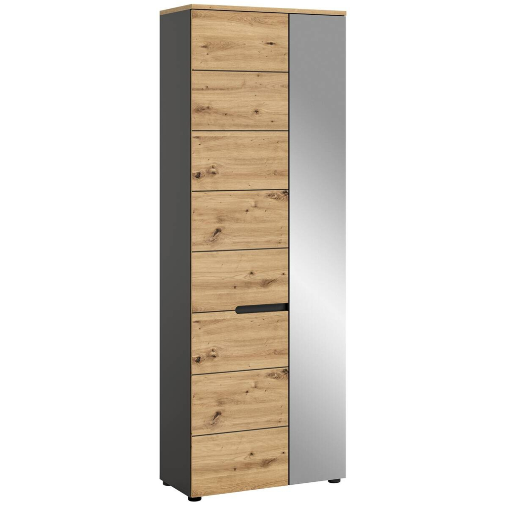 Garderobenschrank CANU
edles Basaltgrau Nachbildung Eiche Artisan Nachbildung B/H/T: ca. 65x190x37 cm