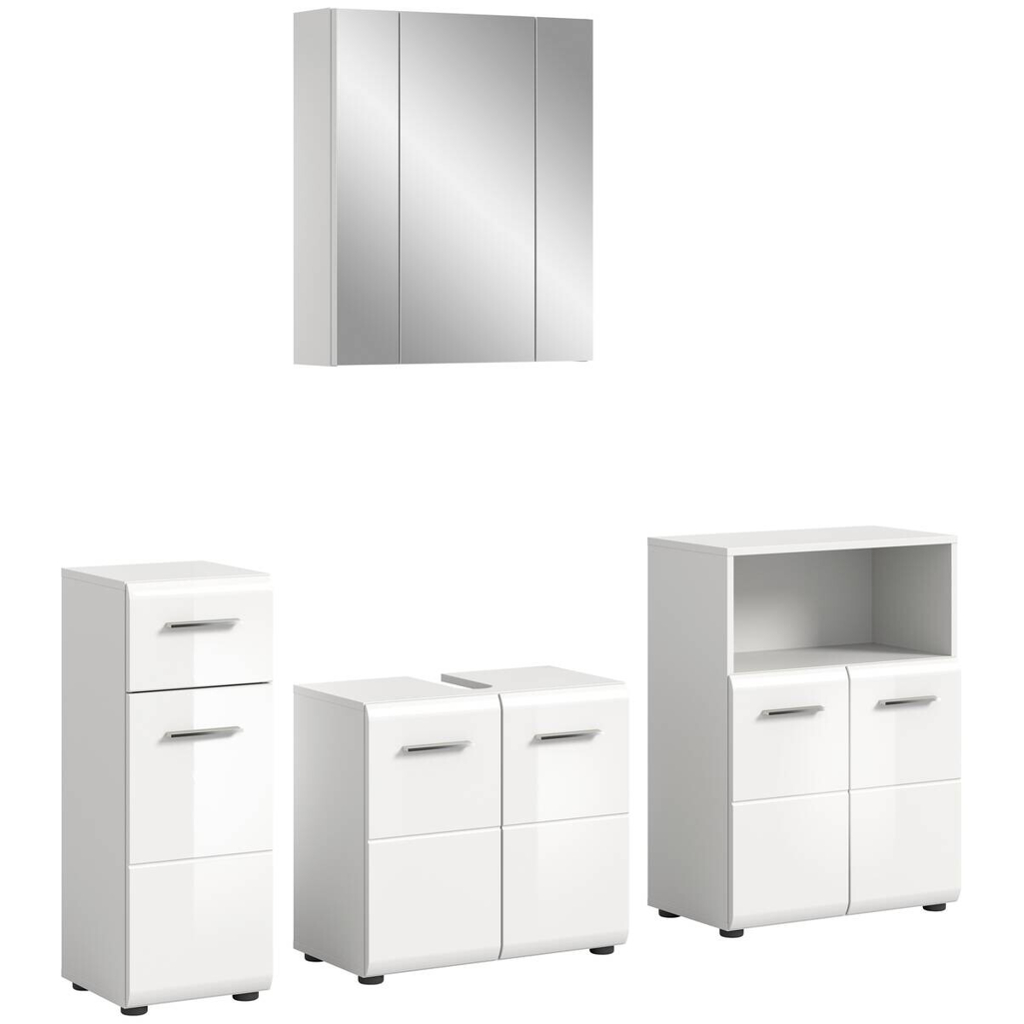 Badezimmer-Set ICE
weiß weiß Hochglanz B/H/T: ca. 180x190x32 cm